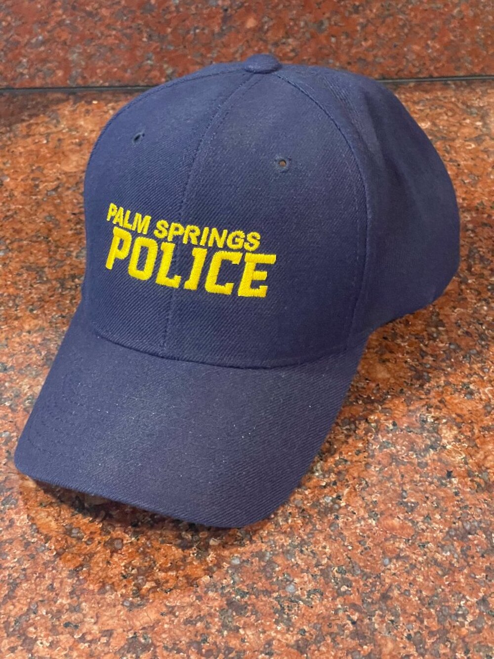 Vintage Palm Springs Police Navy Blue Embroidered Baseball Cap Hat